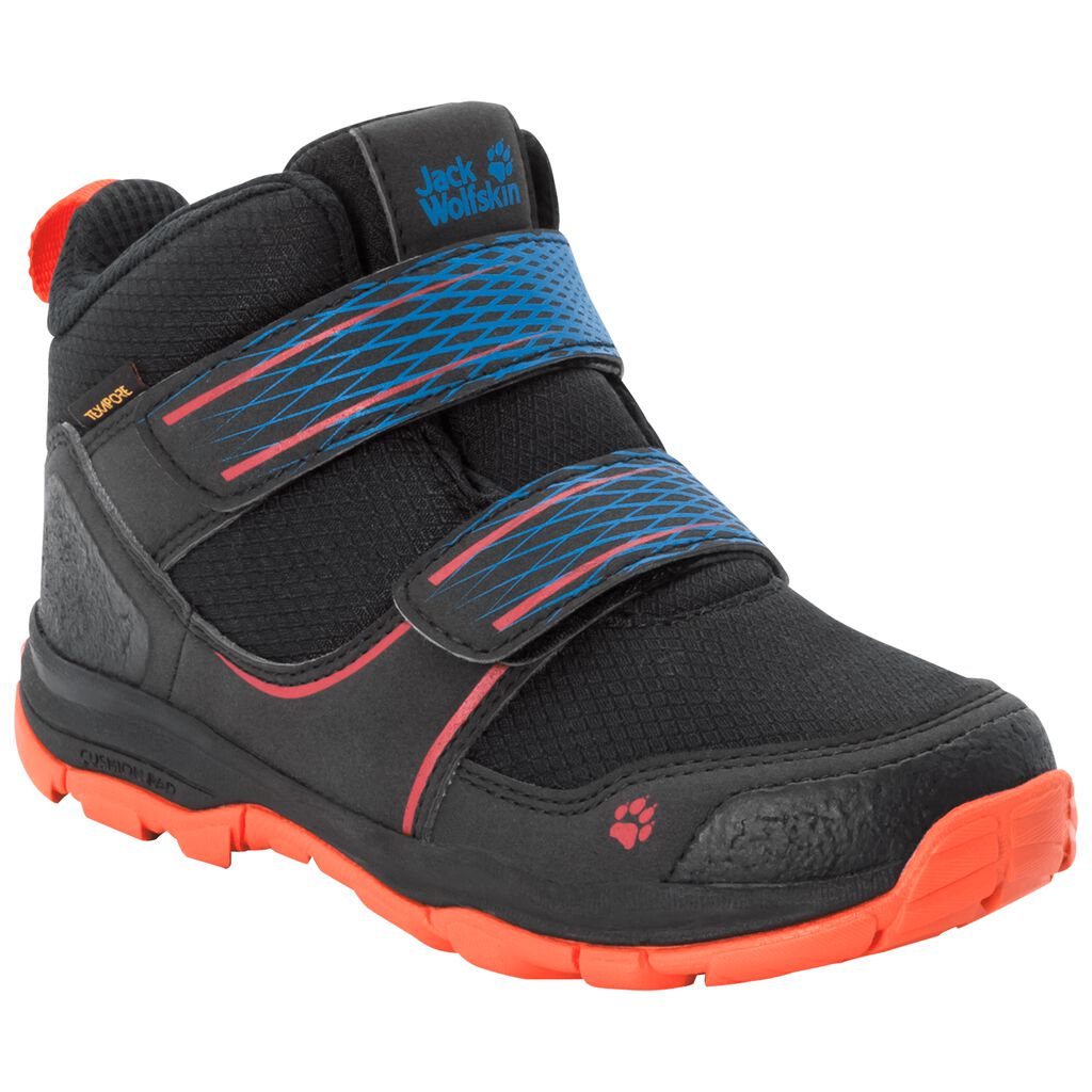 Jack Wolfskin MTN ATTACK 3 TEXAPORE MID Chaussures Enfant Noir/Orange - MSRUKJP-43